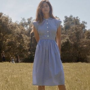 Christy Dawn Piper Dress- Blue & White Stripe- Size S